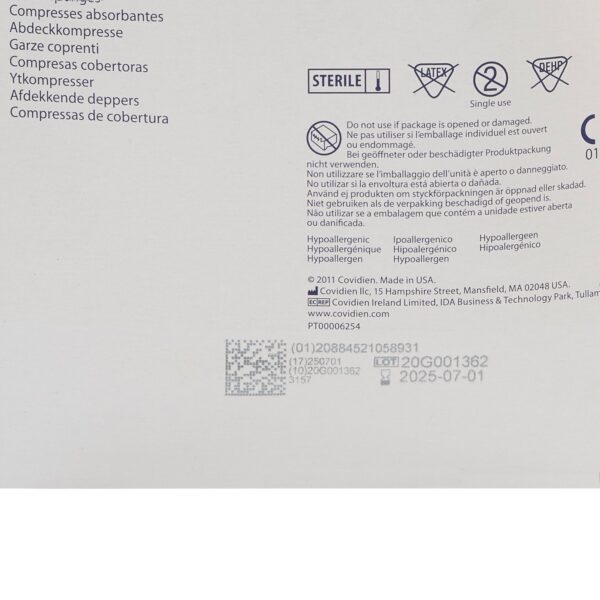 Curity* Sterile Nonwoven Cellulose Sponge, 3 x 4 Inch, 4-Ply for Wound Care - Image 3