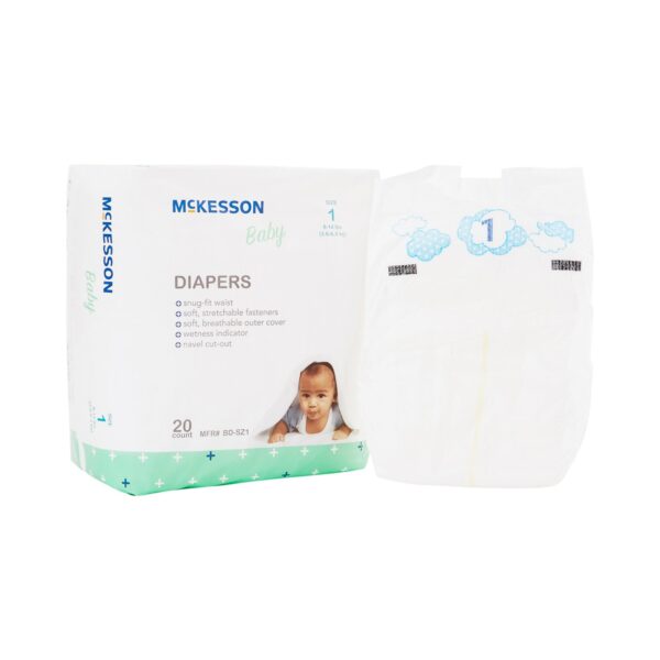 McKesson Baby Diapers Size 1 * Heavy Absorbency, Unisex, 8-14 lbs, 20 Count - Image 6