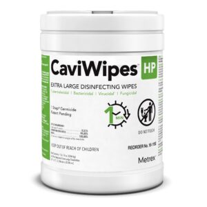 CaviWipes™ HP XL Disinfecting Wipes – 65 Count, Large 9 x 12 Inch Surface Wipes for Healthcare and Facility Cleaning