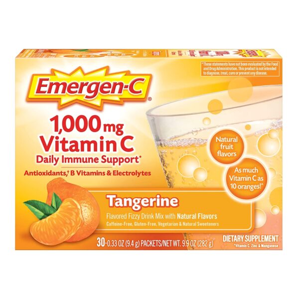 Emergen-C Daily Immune Support Drink Mix - Tangerine Flavor, 30 Packets - Image 6