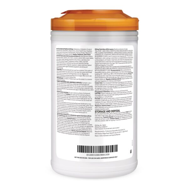 Sani-Cloth® Bleach Surface Disinfectant Wipes, 65 Count - Effective Germicidal Cleaning by Sani-Cloth - Image 2