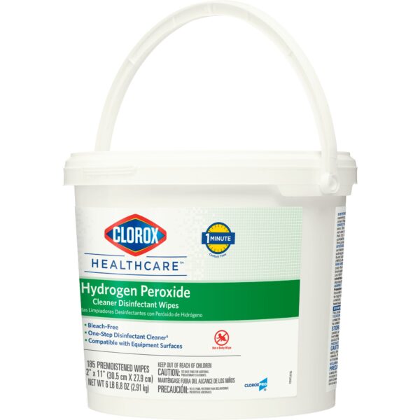 Clorox Healthcare Hydrogen Peroxide Disinfectant Wipes, 185 Count, Hospital Grade Surface Cleaner - Image 5