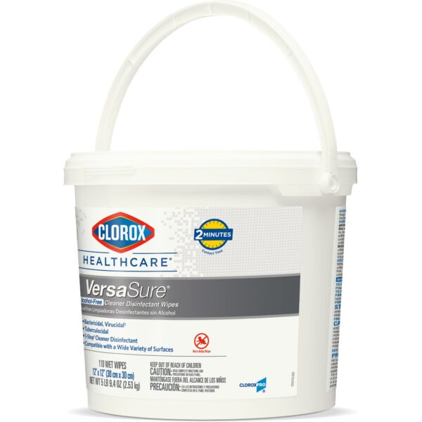 Clorox Healthcare VersaSure Cleaner Disinfectant Wipes, 110 Count – Alcohol-Free Surface Disinfectant for Healthcare Settings - Image 2