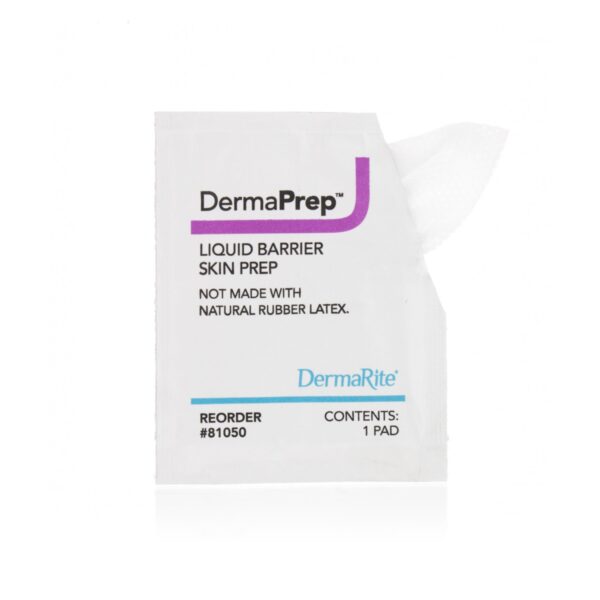 DermaPrep™ Skin Barrier Wipe - Waterproof Skin Protectant for Wound & Skin Care, 2 x 2.5 Inches, 60% Isopropyl Alcohol, 50 Wipes per Box - Image 3