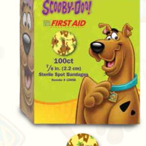 American White Cross First Aid Scooby-Doo Adhesive Spot Bandage, 7/8 inch Diameter