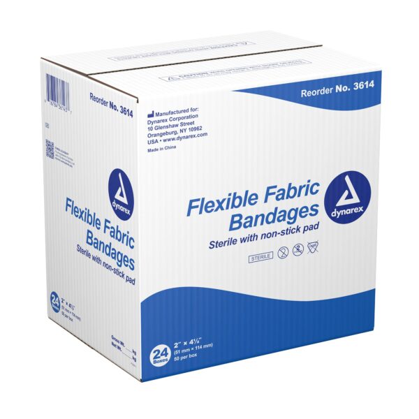 Dynarex Tan Adhesive Bandage, 2 x 4? Inch * Sterile, Nonstick, Fabric Wound Cover - Image 4