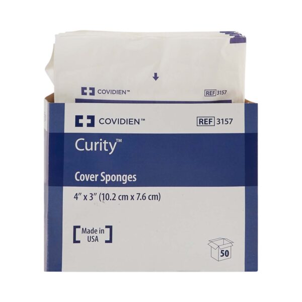 Curity* Sterile Nonwoven Cellulose Sponge, 3 x 4 Inch, 4-Ply for Wound Care - Image 2