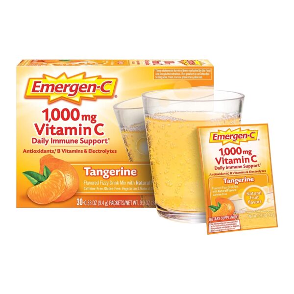 Emergen-C Daily Immune Support Drink Mix - Tangerine Flavor, 30 Packets - Image 2