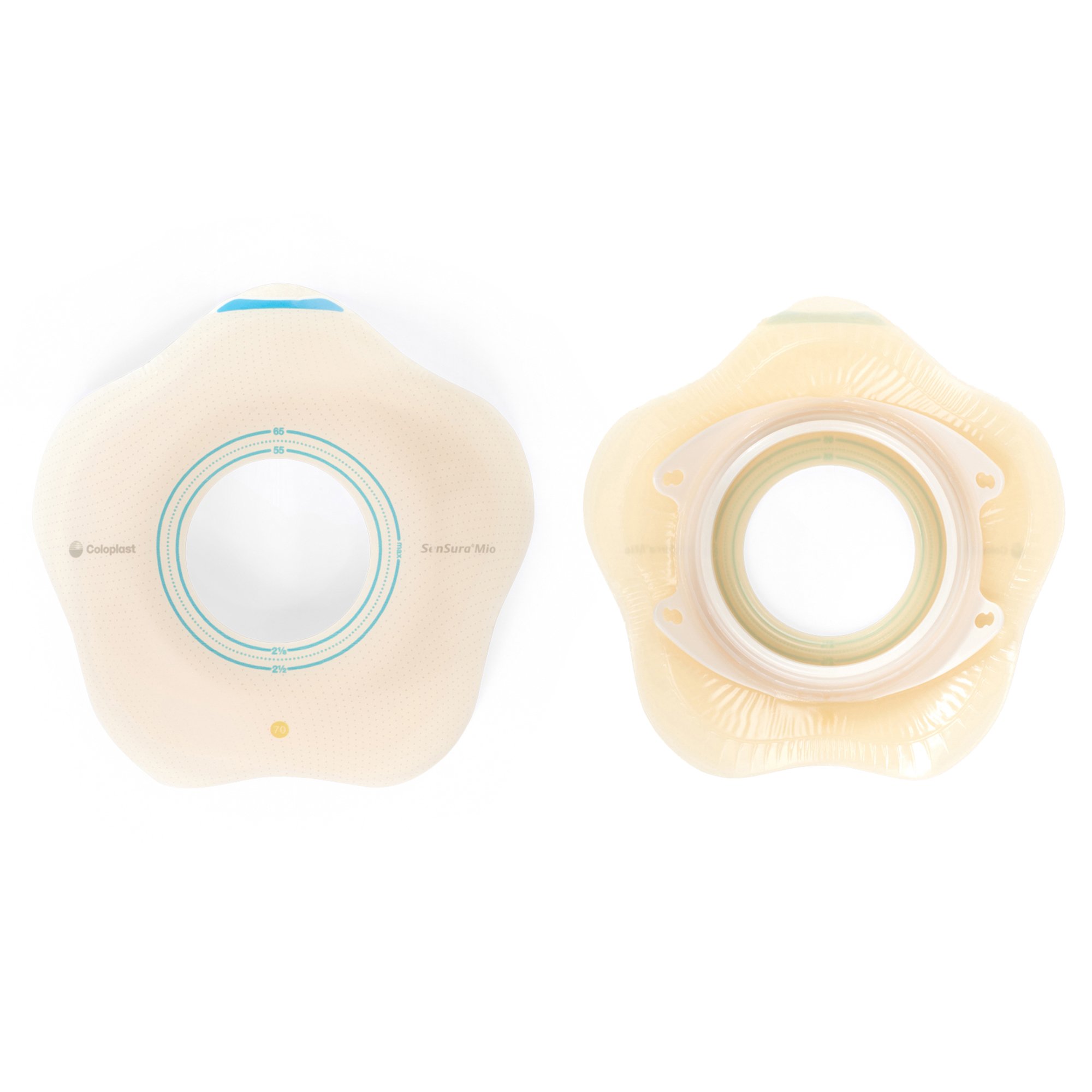 SenSura Mio Convex Flip Ostomy Barrier with 2 Inch Opening and 50mm Cut-Outs