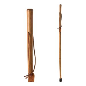 Brazos* Iron Bamboo Rustic Walking Stick - 55 Inch Red Bamboo Hiking Cane with Wooden Handle