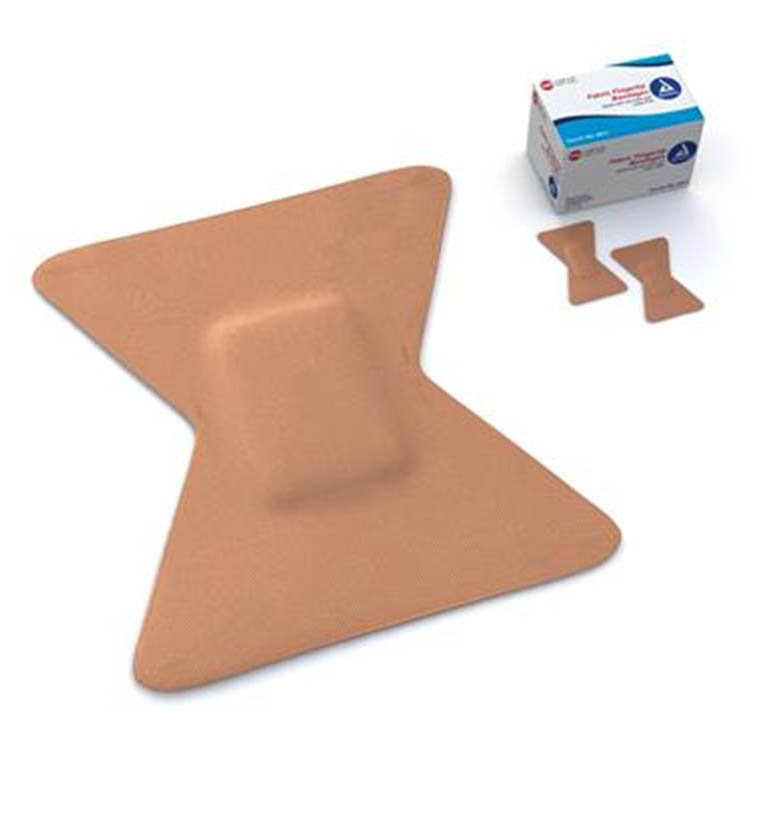 Dynarex Fingertip Tan Adhesive Bandage, 1? x 2 Inches