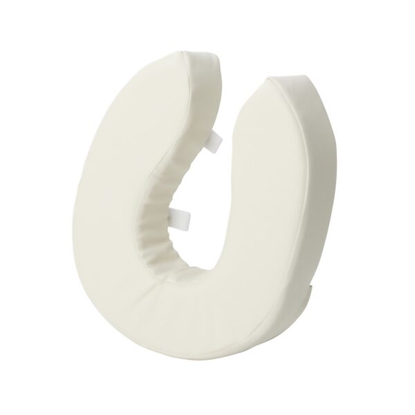 DMI Vinyl Toilet Seat Cushion with Foam Padding and Hook-and-Loop Straps - 12 1/2 x 16 Inches, White - Image 4
