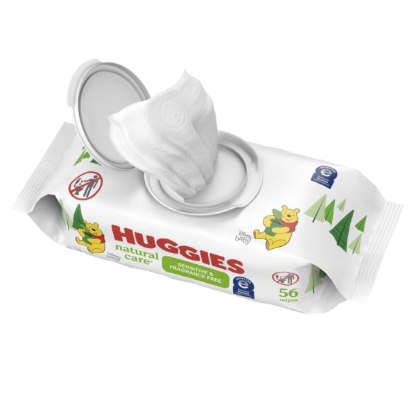 Huggies Natural Care Baby Wipes - Gentle, Unscented, Soft Pack, 56 Count per Pack - Image 4