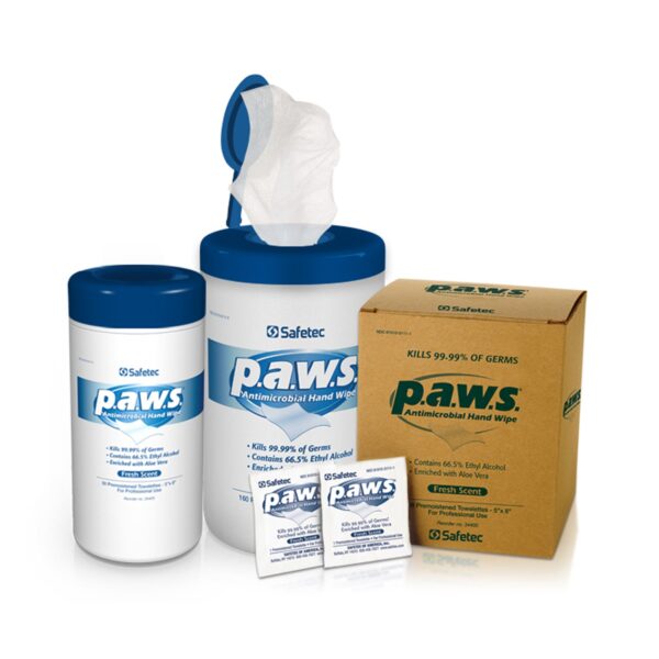 P.A.W.S. Hand Sanitizing Wipes - Individually Packaged Antibacterial Wipes with 66.5% Ethyl Alcohol by McKesson, 100 Count - Image 3