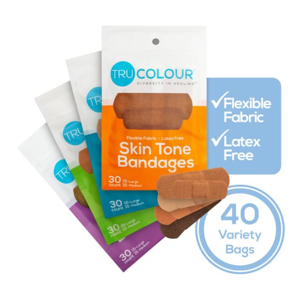 Tru-Colour? Multi-Tone Waterproof Adhesive Bandages 1 x 3 Inch (120 Pack) - Image 2