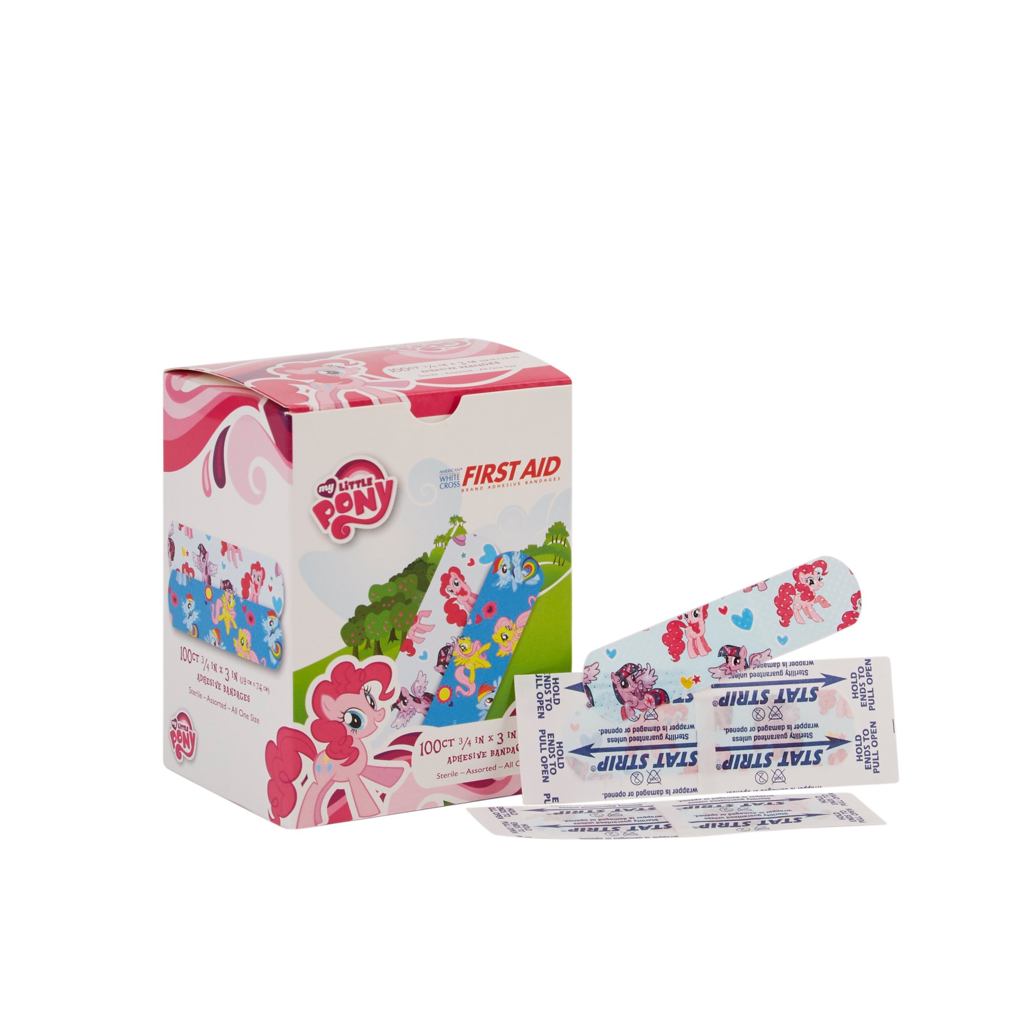 Stat Strip? My Little Pony Kid Design Adhesive Bandages, 3/4 x 3 Inch, 100 Count