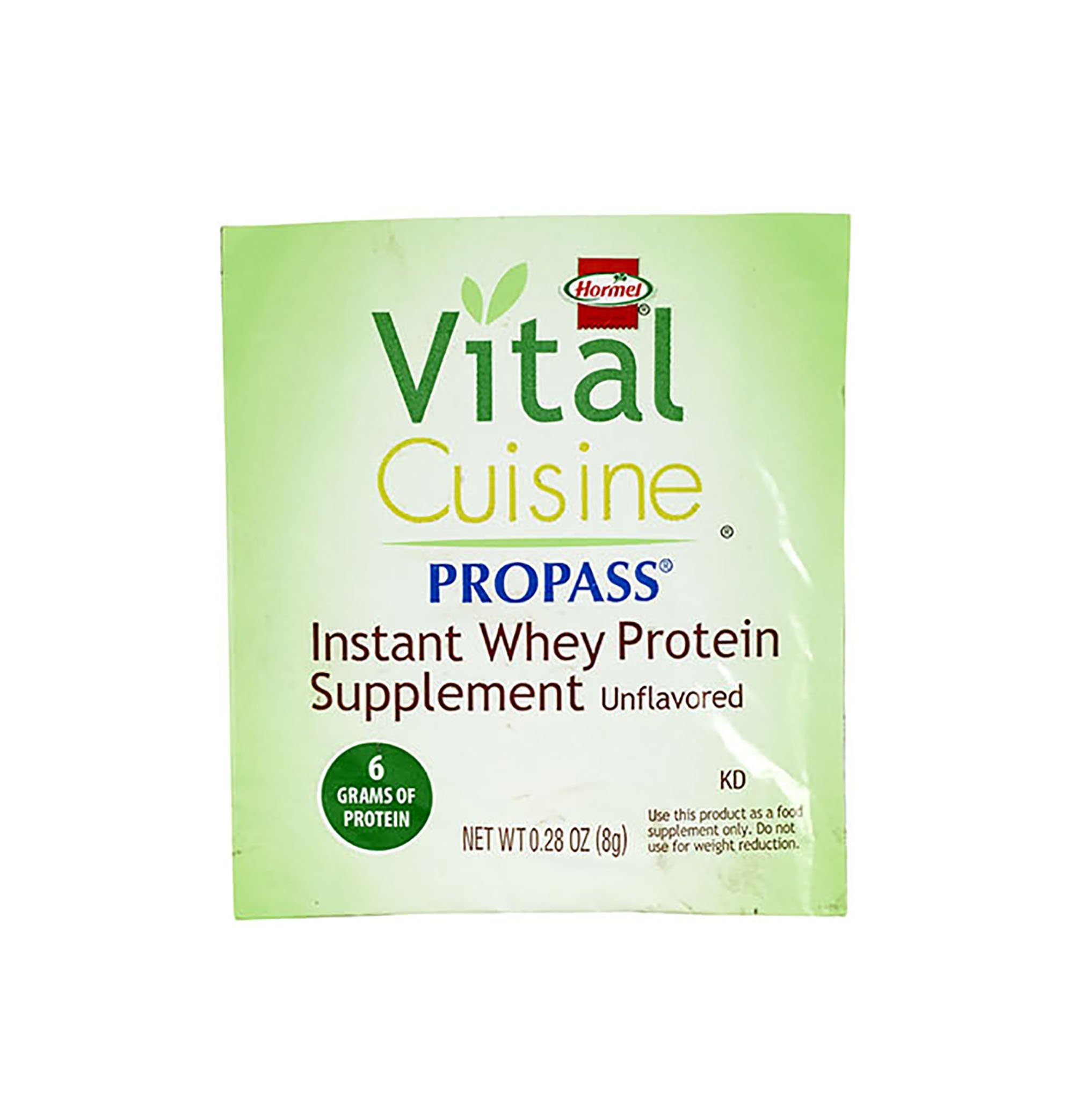 Hormel Vital Cuisine ProPass Instant Whey Protein Supplement - Unflavored, 8g Protein, 100 Packets