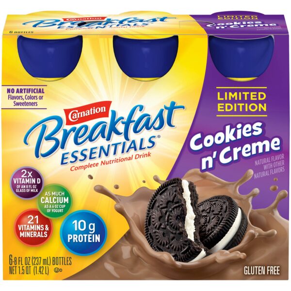 Carnation Breakfast Essentials Cookies N Creme Nutritional Drink - 8 oz. Bottles (Case of 24) by Carnation - Image 5