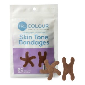 Tru-Colour Dark Brown Adhesive Bandages for Knuckle and Fingertip Protection