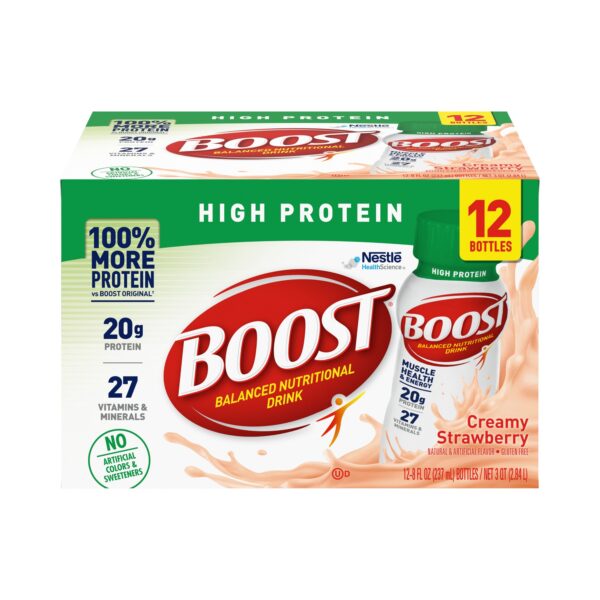 Boost High Protein Strawberry Nutritional Drink - 8 oz Bottle (12 Pack) - Image 2