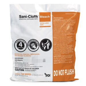 Sani-Cloth® Bleach Germicidal Disinfectant Wipes, 7.5 x 15 Inch – Effective Surface Cleaner for Healthcare Settings