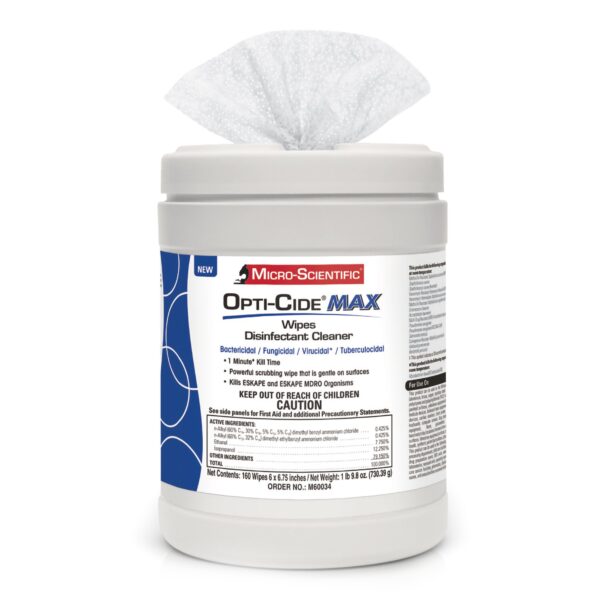 Opti-Cide® Max Surface Disinfectant Cleaner Wipes - 6 x 6-3/4 Inches, 160 Count, Alcohol Scent, McK Brand Part M60034 - Image 3