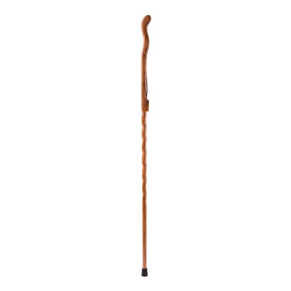 Brazos* 58-Inch Twisted Fitness Walker Handcrafted Wooden Walking Stick in Red - Image 2