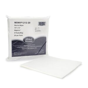 McKesson Cleanroom Wipes 12 x 12 Inch - Sterile, Low Linting Polyester-Cellulose Blend for ISO Class 5 Environments