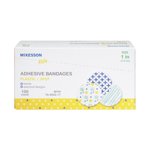 McKesson Kids* Round Adhesive Spot Bandages - 1 Inch Assorted Prints, Sterile, Latex-Free - Image 5