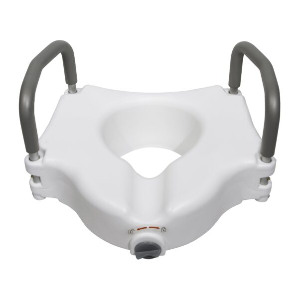 McKesson Raised Toilet Seat with Arms - 5 Inch Height, White, Supports Up to 300 lbs - Image 2