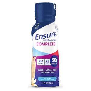 Ensure Complete Vanilla Nutrition Shake - 10 oz Bottle | Balanced Meal Supplement by Ensure
