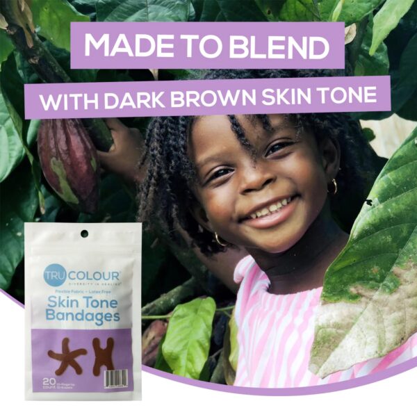 TruColour? Dark Brown Adhesive Bandages for Knuckles and Fingertips, 20-Pack - Image 5