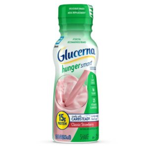 Glucerna Hunger Smart Shake Strawberry Flavor, 10 oz Bottle by Glucerna Part No. 68608