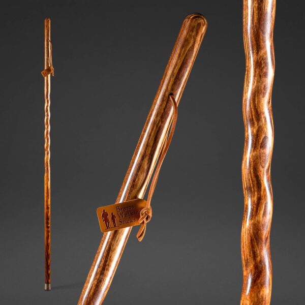 Brazos* Twisted Pine Handcrafted Walking Stick, 55 Inch - Red Sweet Gum with Wood Handle - Image 9