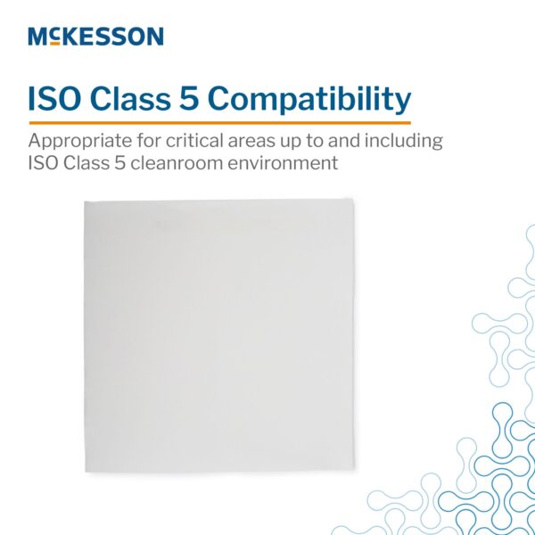 McKesson Cleanroom Wipes, 9 x 9 Inch Sterile Disposable Wipes (20 per Pack, 15 Packs per Box) - Image 5