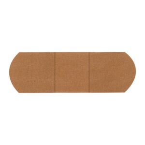 American White Cross First Aid Adhesive Strip Bandage, 3/4 x 3 Inches, Tan - Pack of 100