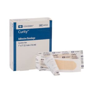 Curity* Sensitive Skin Adhesive Strip, 1 x 3 Inch - Gentle, Sterile Wound Care Bandage