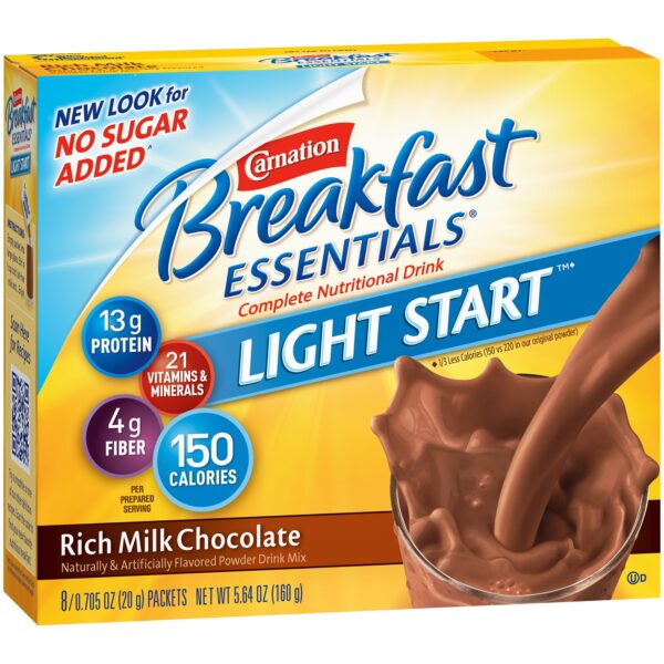 Carnation Breakfast Essentials Light Start Chocolate Nutritional Drink Mix by Carnation, Part No. 10050000540423 - Image 6