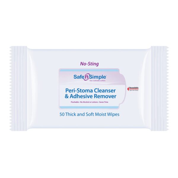 Safe n Simple™ Adhesive Remover Wipes – Gentle, Alcohol-Free Peri-Stoma Skin Cleaning (50 Count) - Image 5