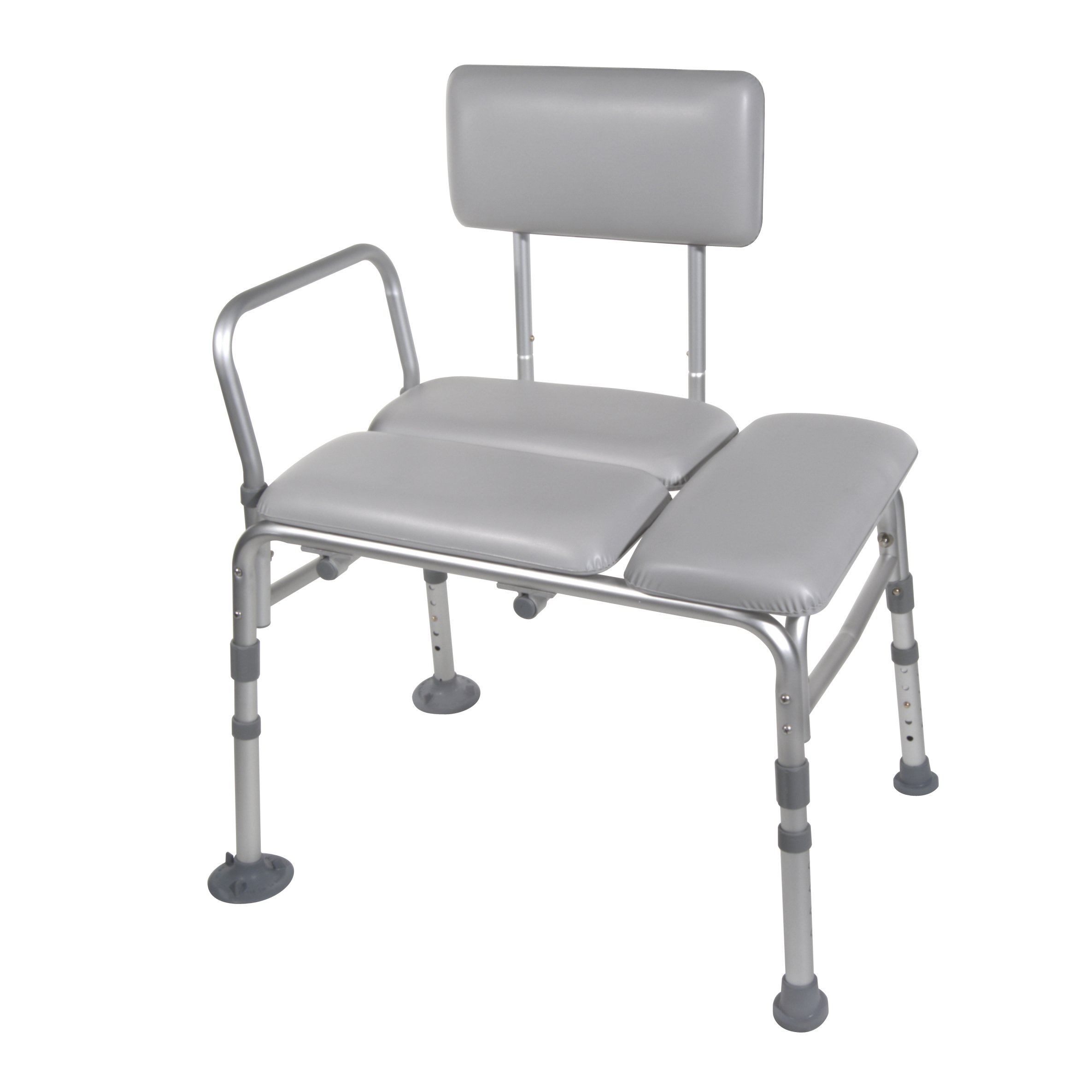 Drive™ Aluminum Knocked Down Bath Transfer Bench with Adjustable Height and Reversible Back