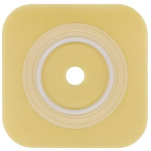 Sur-Fit Natura® Colostomy Barrier with 1 3/8 - 1 3/4 Inch Opening – Flat, Trim-to-Fit Hydrocolloid Ostomy Skin Barrier