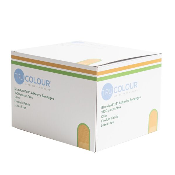 TruColour Olive Adhesive Bandages - 1 x 3 Inch, Pack of 1500 - Image 8