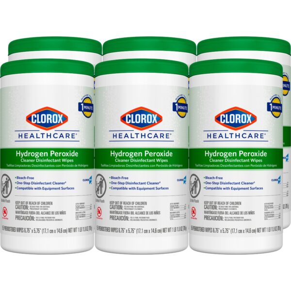 Clorox Healthcare Hydrogen Peroxide Disinfectant Wipes 6.75 x 5.75 Inches – Hospital-Grade Surface Cleaner and Disinfectant - Image 3