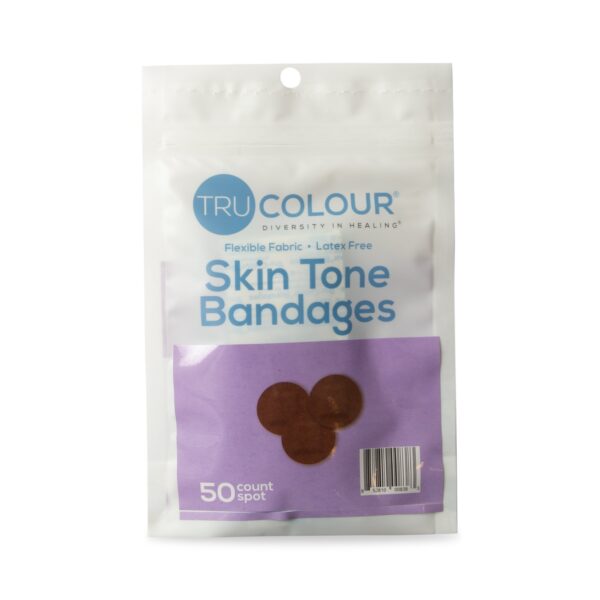 Tru-Colour? Dark Brown Adhesive Spot Bandages * Waterproof Fabric Wound Care (50 Pack) - Image 2