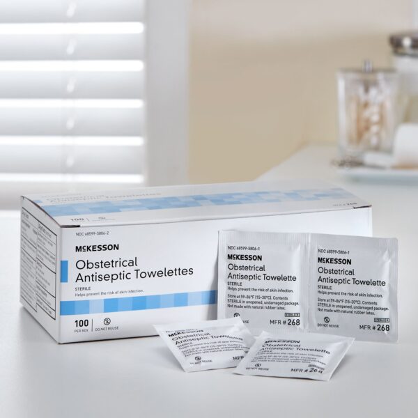 McKesson Obstetrical Antiseptic Skin Wipes – Sterile, Gentle Cleansing Towelettes for Maternity Care - Image 4