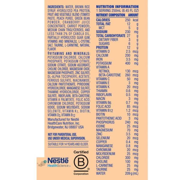 Compleat? Peptide 1.0 Nutritionally Complete Tube Feeding Formula - 8.45 oz Reclosable Carton - Image 4