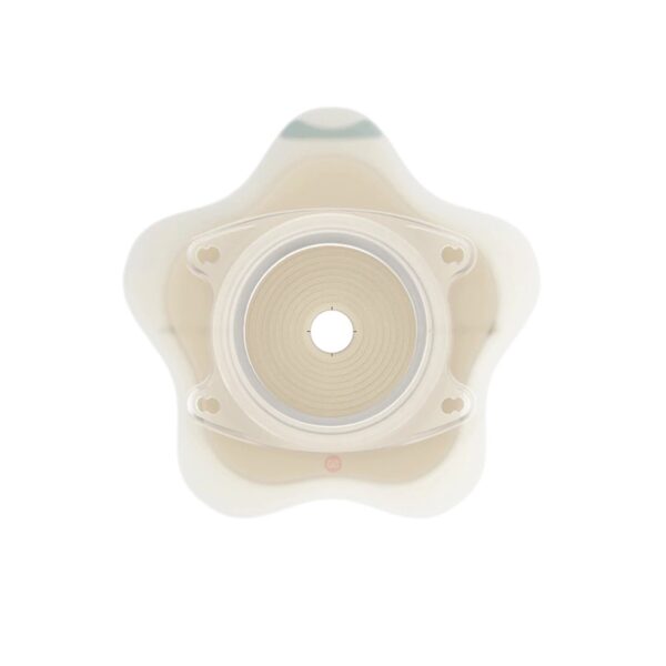 SenSura Mio Convex Flip Ostomy Barrier – 10 to 45 mm Stoma Size, Red Match, Elastic Adhesive, Star Shape, 2-Piece System - Image 3