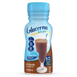 Glucerna Original Shake Chocolate Flavor * 8 oz Bottle for Diabetics and Kidney Health