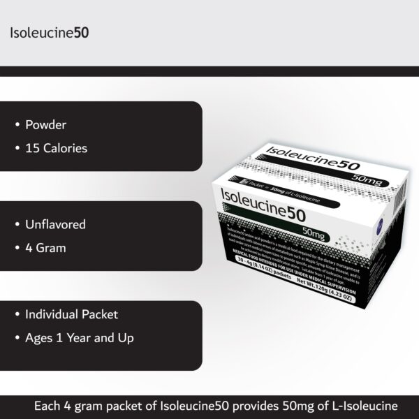 Isoleucine50 Medical Food Supplement for MSUD Management - 4g Packets - Image 4