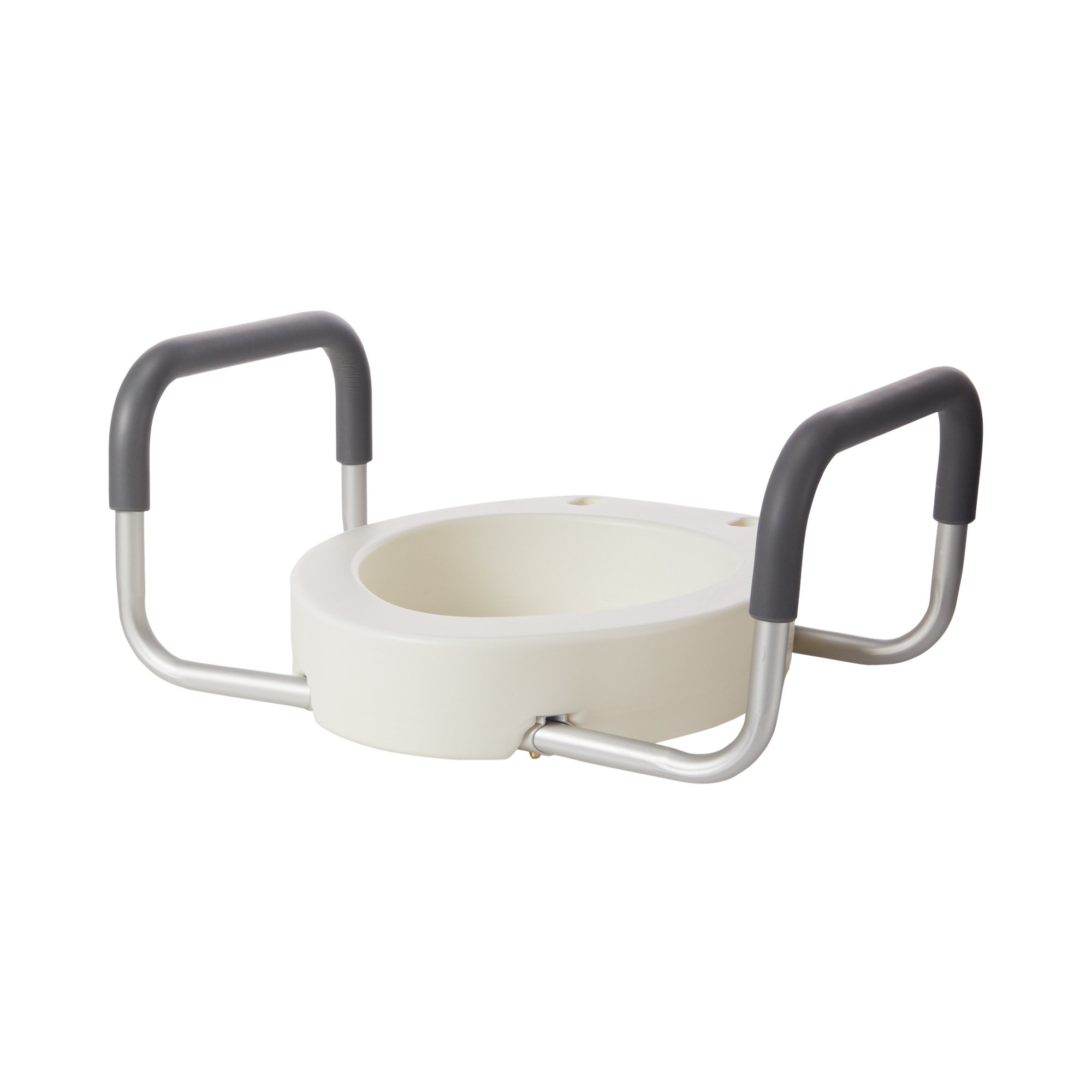 drive™ Premium Raised Toilet Seat with Removable Arms - Elongated, White, 300 lbs Capacity